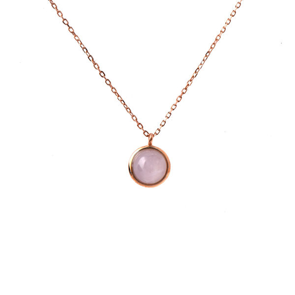 Picture of 925 w/ Rose Quartz Round Necklace