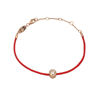 Picture of 925 Silver Lucky Red Rope Bracelet with Round Moissanite Diamonds