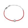 Picture of 925 Silver Lucky Red Rope Bracelet with Round Moissanite Diamonds