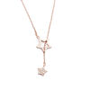 Picture of 925 Rose Gold Plated Sterling Silver Double Star Pendant Necklace