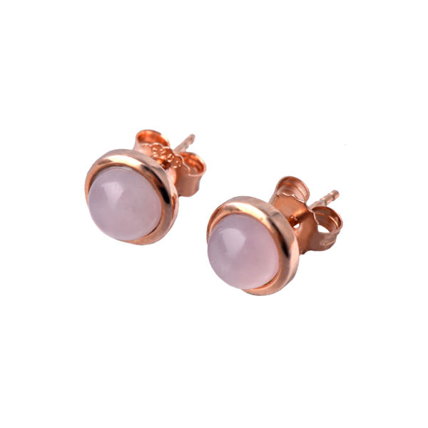 Picture of S925 w/ Rose Quartz Round Earring