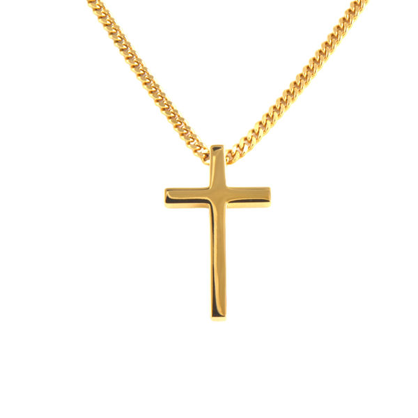 Picture of Simple Cross Religious Steel Necklace