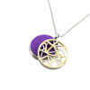 Picture of Gold Silver Tone Essential oil diffuser w/Anti-fatigue Health Magnetic Surgical Steel Pendant Necklace