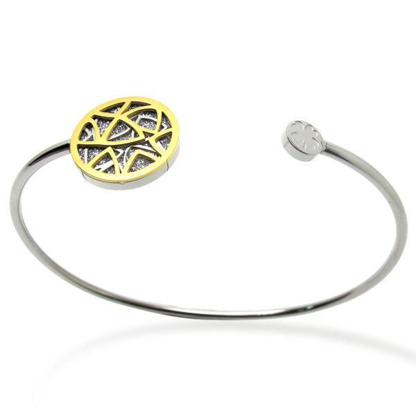 Picture of Life Balance Health Germanium Crystal Steel Bangle 