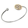 Picture of Gold Silver Tone Anti-fatigue Health Magnetic Surgical Steel Cuff Bangle