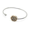 Picture of Gold Silver Tone Anti-fatigue Health Magnetic Surgical Steel Cuff Bangle