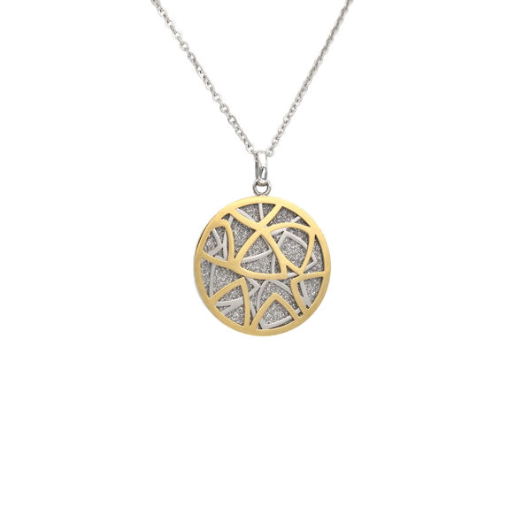 Picture of Silver Tone Anti-fatigue Health Magnetic Surgical Steel Pendant Necklace