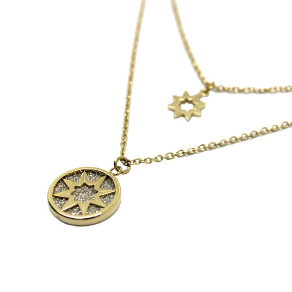 Picture of Blinking Star Charm Double Layer Necklace