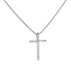 Picture of Moissanite Stone silver cross Necklace