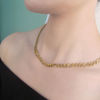 Picture of Silver Tone Steel Figaro Chain Necklace  