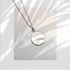 Picture of Round MOP  Pendant Steel Necklace