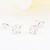 Picture of 925 Sterling Silver w/ Moissanite Stud Earrings (3mm/5mm)