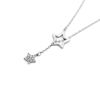 Picture of 925 Rose Gold Plated Sterling Silver Double Star Pendant Necklace