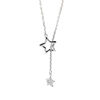 Picture of 925 Rose Gold Plated Sterling Silver Double Star Pendant Necklace