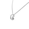 Picture of  925 Sterling Silver Infinity Love Open Heart with Crystal CZ on SidePendant Necklace