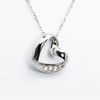 Picture of  925 Sterling Silver Infinity Love Open Heart with Crystal CZ on SidePendant Necklace