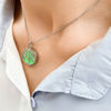 Picture of Silver Tone Essential oil diffuser w/Anti-fatigue Health Magnetic Surgical Steel Pendant Necklace 