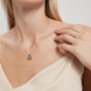 Picture of  925 Sterling Silver w/ Moissanite Hearts Intertwined Necklace 