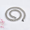 Picture of Rhodium Plated Diamond Cuban Chain Necklace 