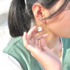 Picture of "Sun Over the Clouds" Steel Earrings 