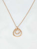 Picture of  Hammered Interlocking Ring Steel Necklace 