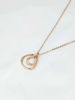Picture of  Hammered Interlocking Ring Steel Necklace 