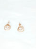 Picture of JM Hammered Interlocking Hoop Drop Earrings