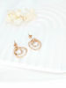 Picture of JM Hammered Interlocking Hoop Drop Earrings