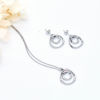 Picture of JM Hammered Interlocking Hoop Drop Earrings