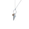 Picture of Multi Charms Feather and Flower Pendant Necklace