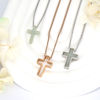 Picture of Jade Steel Cross Necklace