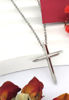 Picture of Dream Runner Tiny Cross Steel w/ Moissanite Necklace