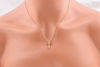 Picture of Dream Runner Tiny Cross Steel w/ Moissanite Necklace