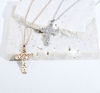 Picture of  Rose of Sharon Filigree Cross Steel Necklace 