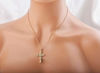 Picture of  Rose of Sharon Filigree Cross Steel Necklace 