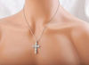 Picture of  Rose of Sharon Filigree Cross Steel Necklace 