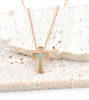 Picture of Jade Steel Cross Necklace