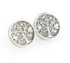 Picture of Silver Tone Anti-fatigue Health Magnetic Tree of Life Surgical Steel Earring