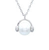 Picture of JM 925 sterling silver shell bead earphone necklace