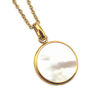 Picture of Round MOP  Pendant Steel Necklace