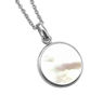 Picture of Round MOP  Pendant Steel Necklace