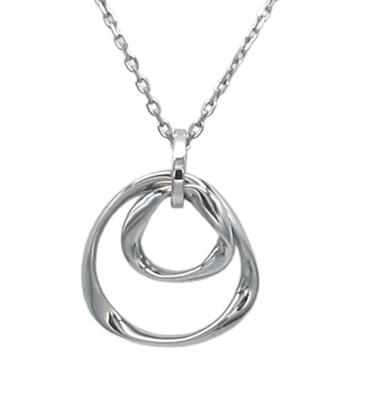 Picture of JM Hammered Interlocking Hoop Necklace