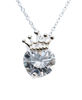 Picture of JM Faith Sterling Silver CZ Crown Necklace