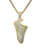 Picture of "Running for Dream" CZ Shoe Brass Necklace 
