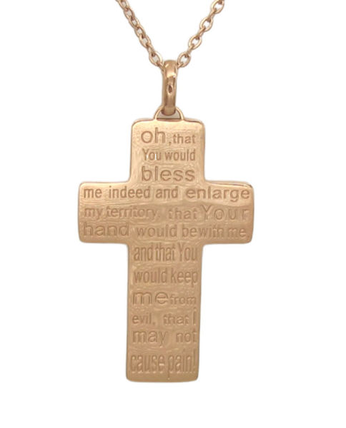 Picture of Jabez Prayer Cross Pendant Necklace