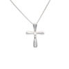 Picture of 925 sterling silver three-dimensional cross collarbone chain with moissanite diamonds