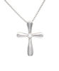 Picture of PS0991 | 925 Sterling Silver w/ Moissanite 3D Cross Necklace 