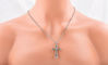 Picture of 925 Sterling Silver Vintage Cross Necklace 