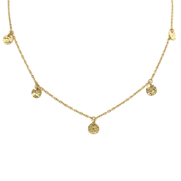 Picture of Round Hammer Charms Steel Necklace