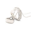 Picture of  925 Sterling Silver w/ Moissanite Hearts Intertwined Necklace 